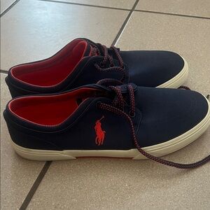 Polo by Ralph Lauren Men's Navy and Red Sneakers